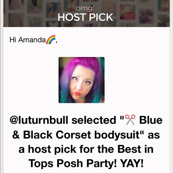 Blue & Black Corset bodysuit - Picture 9 of 9